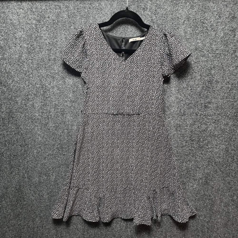 Mi Ami Francescas Black White Polka Dot Ruffle Hem Dress Size 14 Youth YTH14